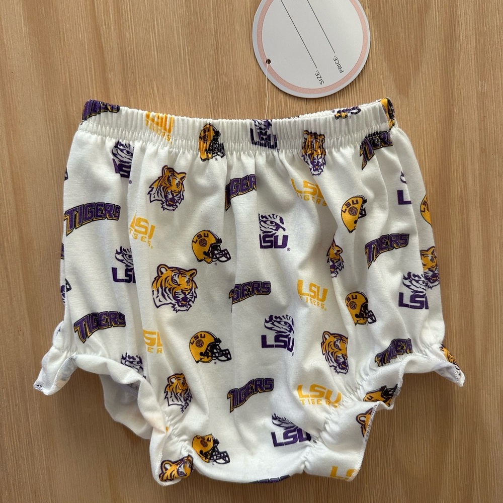 LSU Tigers Kids Bloomers - White and Purple